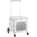 Foldable Shopping Utility Cart Portable Rolling Crate Handcart with 360°Rotate Wheel,Collapsible Folding Cart for Travel Move Luggage Office Use (Grey,Climbing Wheel)