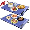 Foldable Silicone Electric Warming Tray, Blue, 2 Pack