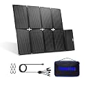 Foldable Solar Panel 100W for Portable Power Station Laptop, Portable Solar Charger with Dual USB PD 65W IP67 Waterproof for Cell Phones, Tablets, Camera, Outdoor Camping Van RV