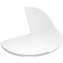 Foldable Table Top Extender, 48 to 95 in Diameter Large Wood Round Foldable Table, Temporary Folding Desktop Extender (White, 140cm / 55" L)