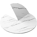 Foldable Table Top Extender, 48 to 95 in Diameter Large Wood Round Foldable Table, Temporary Folding Desktop Extender (Stone, 220cm / 87" L)