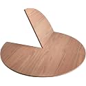 Foldable Table Top Extender, 48 to 95 in Diameter Large Wood Round Foldable Table, Temporary Folding Desktop Extender (Wood, 160cm / 63" L)