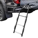 Tailgate Ladder for Pickup Truck, Universal 34"-42" Height Adjustable Tailgate Step with Non-Slip Wide Pedal, Heavy Duty Durable Truck Ladder for Ford Dodge Ram Hilux Chevy GMC, Capacity 350 lbs