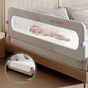 Foldable Toddler Bed Rails - Kids Guard Bumper for Crib Safe Bed Side Rail for Twin Queen King Full Size Beds (59inch)