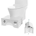 Foldable Toilet Stool, 7inch Bathroom Squatty Posture Poop Stool, A Good Helper to Effective Relief of Constipation, Easy to Storage Toilet Squat Stool.