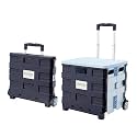 Foldable Utility Rolling Cart - Portable Grocery Cart on Wheels, Collapsible Handcart for Moving, Shopping Trolley for Dorm, Camping, Travel, Office