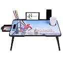 Foldable Wooden Mini Laptop Table for Bed, Study Table with Drawer, Tablet/Mobile Holder for Kids &amp; Adults (SPYDOREMAN)