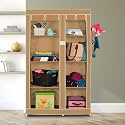 Foldable Wardrobe 2 Door / 8 Shelves (Beige)