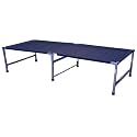 Folding Beds Heavy Stainless Steel Single Sleeping Bed for Home, Camping, Picnic,Outdoor Portable Cot Camp Beds Guest Beds Folding (Blue)