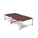 Folding Bed Heavy Stainless Steel Single Sleeping Bed for Home, Camping, Picnic,Outdoor Portable Cot Camp Bed Guest Bed Folding (Brown)