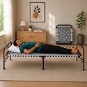 Folding Bed Single for Sleeping 3x6 feet | Portable Foldable Cot for Adults | Heavy Duty Metal Khatiya Charpai Khatla Khatlo Khat| Space Saving Guest Bed for Home, Hostel, PG & Travel Use