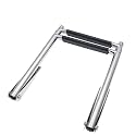 Folding Boat Ladder,2 Step Telescoping Swim Marine Stainless Steel Drop Slide Under Platform Mount Boarding(2 Steps)
