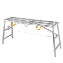 Folding Scaffold Tower Galvanised Steel Scaffolding Work Capacity Portable Easy Transport and Storage for Home Renovation (Horizontal Plane,15.75 X 78.74 in) (Mesh face 1