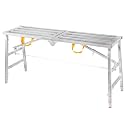 Folding Scaffold Tower Galvanised Steel Scaffolding Work Capacity Portable Easy Transport and Storage for Home Renovation (Horizontal Plane,15.75 X 78.74 in) (Mesh face 1