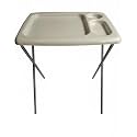 Folding TV Tray Table, Portable, Sturdy, Gray (Single)