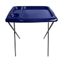 Folding TV Tray Table, Portable, Sturdy, Navy Blue (Single)
