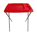Folding TV Tray Table, Portable, Sturdy, Red (Single)