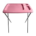 Folding TV Tray Table, Portable, Sturdy, Pink (Single)