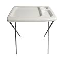Folding TV Tray Table, Portable, Sturdy, White (Single)