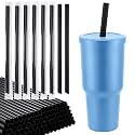 FoldTier 100 Pcs 12" Disposable Jumbo Smoothie Straws