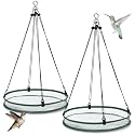 FoldTier 2 Pack 16 in Bird Feeders Seed Catcher for Outdoor, Hanging Tray