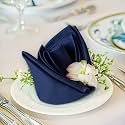 FOLINS&amp;HOME Navy Blue Cloth Napkins Set of 12 Decorative 20x20 Inch Napkins