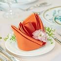 FOLINS&amp;HOME Orange Cloth Napkins Set of 20, Decorative 17x17 Inch Napkins