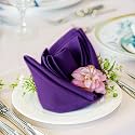 FOLINS&amp;HOME Purple Cloth Napkins Set of 20, Decorative 17x17 Inch Napkins