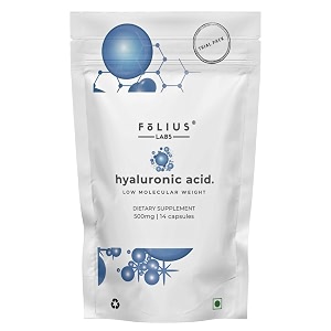 folius labs clean label ultra high purity hyaluronic acid capsules 500mg