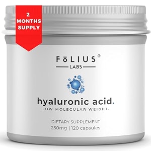 folius labs clean label ultra high purity hyaluronic acid capsules 500mg