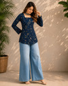 folkflair Floral Print Viscose Rayon Tunic Kurta