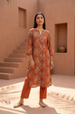 Folksong Women Floral Print Straight Kurta