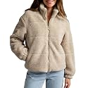 FOMELY Womens Sherpa Fleece Jacket Zip Up Warm Casual Winter Coats