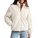FOMELY Womens Sherpa Fleece Jacket Zip Up Warm Casual Winter Coats
