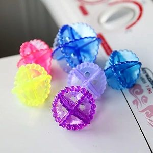 12pcs reusable tangle-free eco-friendly laundry scrubbing ballssolid laundry washing balls laundry dryer ball durable cloth cleaning ballwashing machine balls for clothes