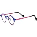 FONEX Colorful Pure Titanium Glasses Frame Women Retro Round Eyeglasses