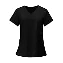 FONMA Scrub Tops for Women V Neck Stretch Shirts with Pockets Nurse Uniform