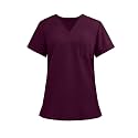 FONMA Scrub Tops for Women V Neck Stretch Shirts with Pockets Nurse Uniform