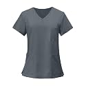 FONMA Scrub Tops for Women V Neck Stretch Shirts with Pockets Nurse Uniform