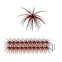 FONMANG Urchin Baits for Bass Fishing, Creature Bait Dice Baits 1.5/2.7/3.5/4.3/5.1 inches Fuzzy Dice Fishing Lures with Rubber Legs, Fishing Lure for Freshwater