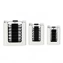 Food Container Lid Organizer for Rubbermaid Brilliance Lid, 3-Piece Lid Organizers for Cabinet, Holds 24 Snap-On Lids, Stackable Kitchen Cabinet Organizer for 0.5, 1.3, 3.2 &amp; 4.7 Cup Lids, Off White