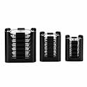 Food Container Lid Organizer for Rubbermaid Brilliance Lid, 3-Piece Lid Organizers for Cabinet, Holds 24 Snap-On Lids, Stackable Kitchen Cabinet Organizer for 0.5, 1.3, 3.2 & 4.7 Cup Lids, Black