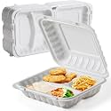 Food Containers 8" 34 oz 55 Pack - Shrink Wrapped Ready to Use
