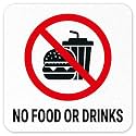 No Food Or Drinks Vinyl Adhesive Pool Depth Marker,