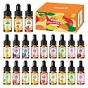 Food Flavoring Oil - Candy Flavoring for Candy Making 21 x 0.35 Fl Oz Extracts and Flavorings for Baking, Desserts, Drinks & Lip Gloss