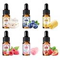 Food Flavoring Oil - Candy Flavoring for Candy Making 6 x 0.35 Fl Oz Extracts and Flavorings for Baking Lip Gloss Flavoring Oil - with Glass Dropper