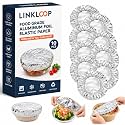 Food Grade Aluminum Foil Elastic Paper 10 PCS | Adjustable Airtight Bowl Cover for Food Storage | Reusable Fresh-Keeping Covers for Kitchen, Cooking & Baking