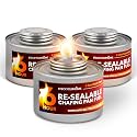 6-Hour Food Warmers for Parties (3 Pack), Chafing Fuel Cans with Wick and Safety Twist Cap, Catering Food Warmers for Buffets, Parties, Weddings, Long Lasting Burners for Food Warmer, Food Heater