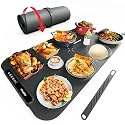 Food Warming Mat, iTRUSOU 27.5x16'' Electric Warming Tray with 7 Temp-Settings, 1-99h Flexible Timer, Switchable °F/°C, Rollable Food Warmer Keep Food Warm at Buffet, Party, Sabbath, Daily Use