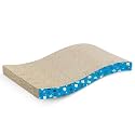 Foodie Puppies Reversible Cat Scratcher Pad with Catnip for Cats &amp; Kittens - (Wave Scratcher, 44 x 22 x 8.5 cm) Durable Corrugated Cardboard Scratch Board, Furniture Protection, Play, Rest &amp; Claw Care